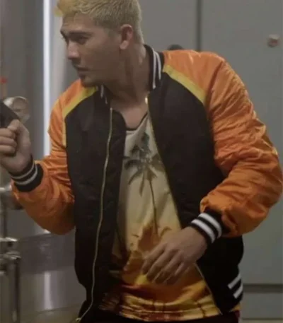 Iko Uwais Stuber Satin Varsity Jacket