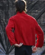 Jacob Elordi Red Suede Leather Jacket