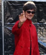 Jacob Elordi Red Suede Leather Jacket