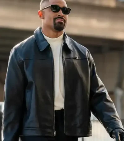 Jalen Hurts Black Leather Jacket