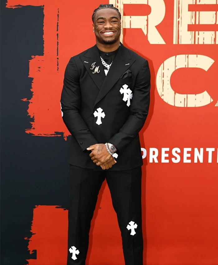 Jalen Milroe Chrome Hearts Black Suit Jalen Milroe Chrome Hearts Black Suit