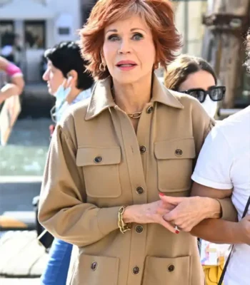 Jane Fonda Book Club The Next Chapter 2023 Brown Jacket