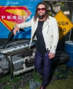 Jason Momoa DC Event LA Supergirl Biker Leather Jacket