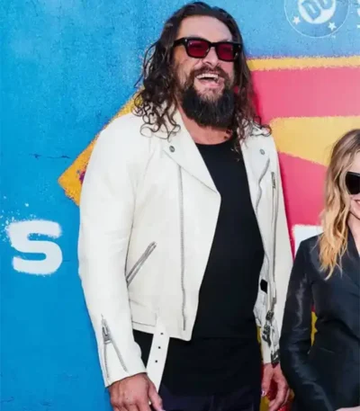 Jason Momoa DC Event LA Supergirl Biker Leather Jacket