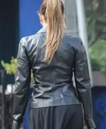 Jennifer Lopez Black Leather Blazer
