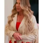 Jennifer Pedranti White Fringe Jacket