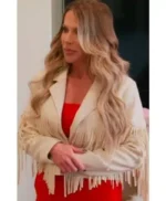 Jennifer Pedranti White Fringe Jacket