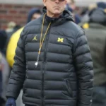 Jim Harbaugh Black Puffer Jacket
