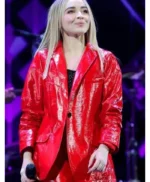 Jingle Ball Sabrina Carpenter Leather Blazer
