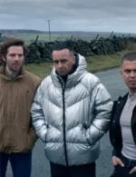 Joe Gilgun Brassic S03 Silver Puffer Jacket