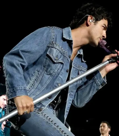 Joe Jonas Moms Favorite New Jersey USA Denim Jacket