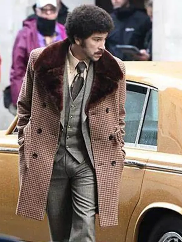 Joel Fry Cruella Pink Checked Coat