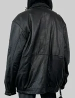 Joey King Black Oversized Leather Jacket