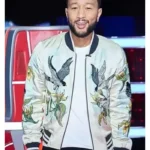 John Legend Bird Print Bomber Jacket
