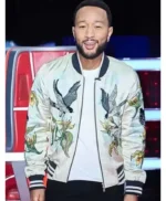 John Legend Bird Print Bomber Jacket