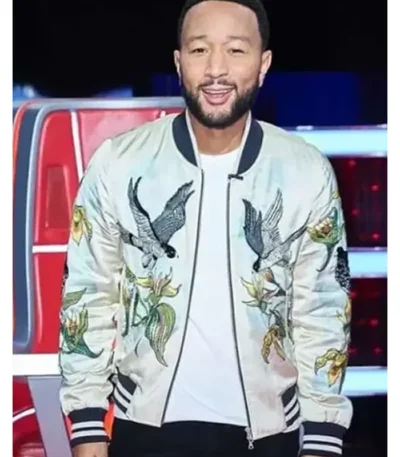 John Legend Bird Print Bomber Jacket