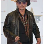 Johnny Depp Distressed Leather Jacket