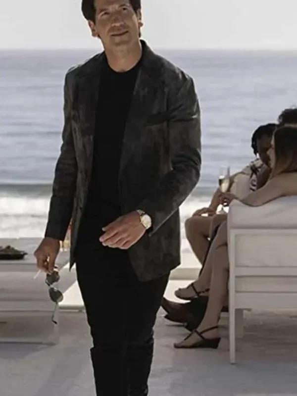 Jon Bernthal American Gigolo Grey Velvet Blazer