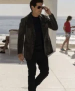Jon Bernthal American Gigolo Grey Velvet Blazer