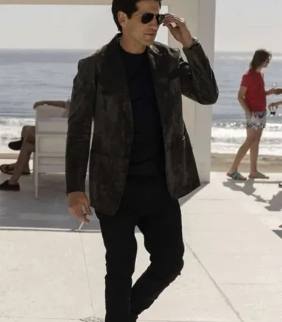 Jon Bernthal American Gigolo Grey Velvet Blazer