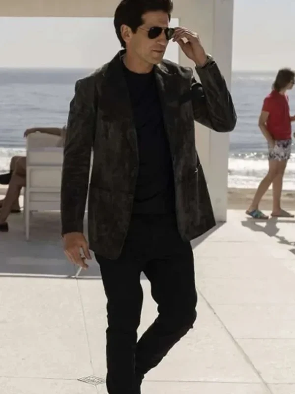 Jon Bernthal American Gigolo Grey Velvet Blazer