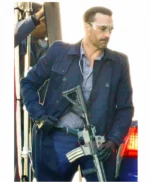 Jon Hamm Baby Driver Black Trench Coat