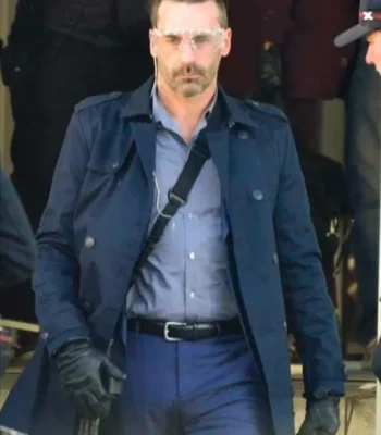 Jon Hamm Baby Driver Black Trench Coat