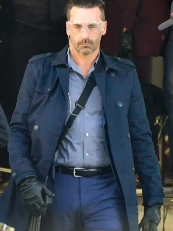 Jon Hamm Baby Driver Black Trench Coat