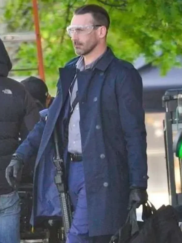 Jon Hamm Baby Driver Black Trench Coat
