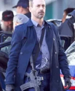 Jon Hamm Baby Driver Buddy Blue Long Trench Coat