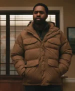 Joshua Echebiri Elsbeth S02 Brown Puffer Jacket