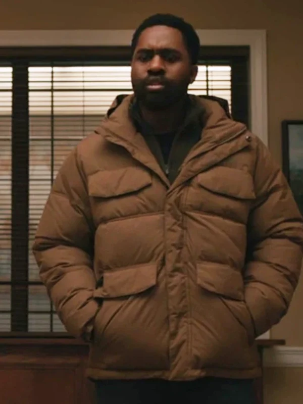 Joshua Echebiri Elsbeth S02 Brown Puffer Jacket