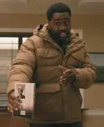 Joshua Echebiri Elsbeth S02 Brown Puffer Jacket