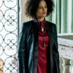 Juliette Durand A Discovery of Witches Black Leather Coat