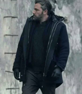 Justice League Bruce Wayne Fur Hooded Military Field Parka Coat