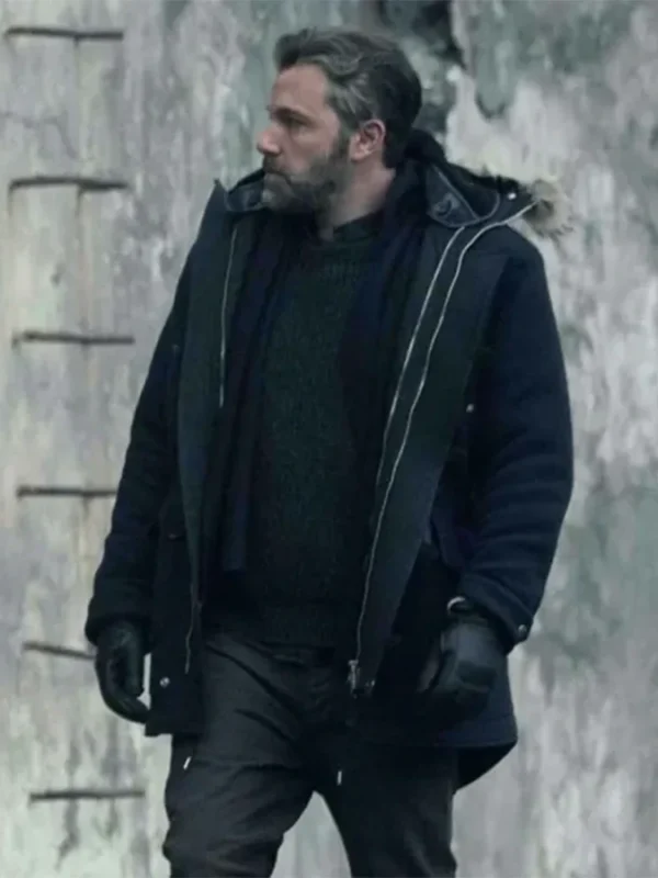 Justice League Bruce Wayne Fur Hooded Military Field Parka Coat