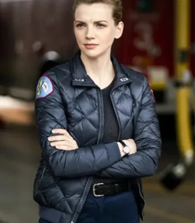 Kara Killmer Chicago Fire S10 Black Quilted Jacket