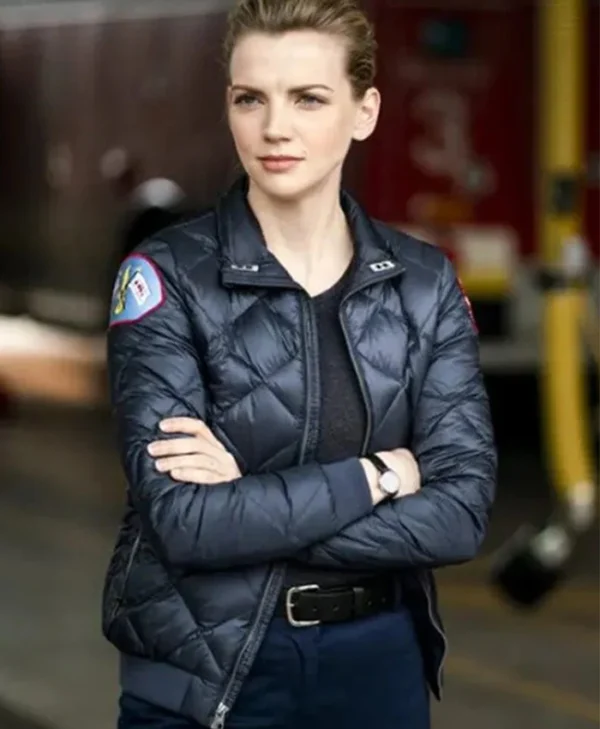 Kara Killmer Chicago Fire S10 Black Quilted Jacket