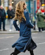 Kate Middleton Blue Plaid Coat