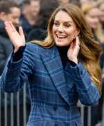 Kate Middleton Blue Plaid Coat