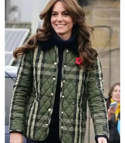 Kate Middleton Green Quilted Jacket