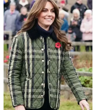 Kate Middleton Green Quilted Jacket