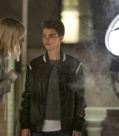 Katherine Kane Batwoman Black Varsity Bomber Jacket