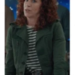 Kathy Griffin Elsbeth S03 Green Button Down Jacket