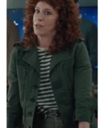 Kathy Griffin Elsbeth S03 Green Button Down Jacket