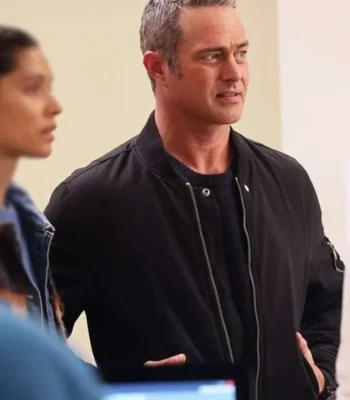 Kelly Severide Chicago Fire S13 Black Bomber Jacket