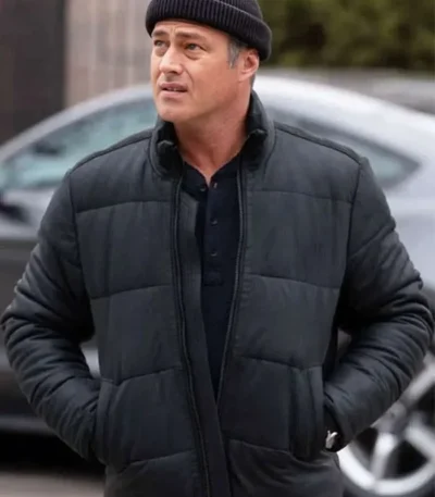 Kelly Severide Chicago Fire S13 Black Puffer Jacket