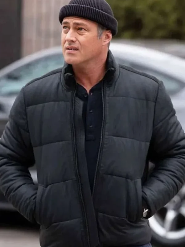 Kelly Severide Chicago Fire S13 Black Puffer Jacket