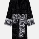 Ken Koepp Black And White Colorblock Versace Bathrobe