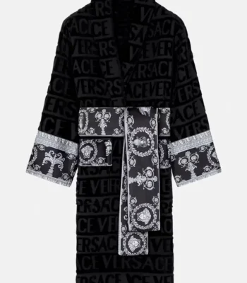 Ken Koepp Black And White Colorblock Versace Bathrobe